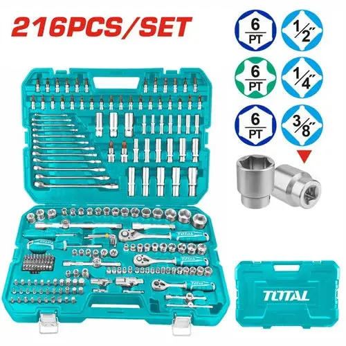 216-Piece Combination Tool Kit – Wrenches, Sockets & Drivers Thkthp22166 1