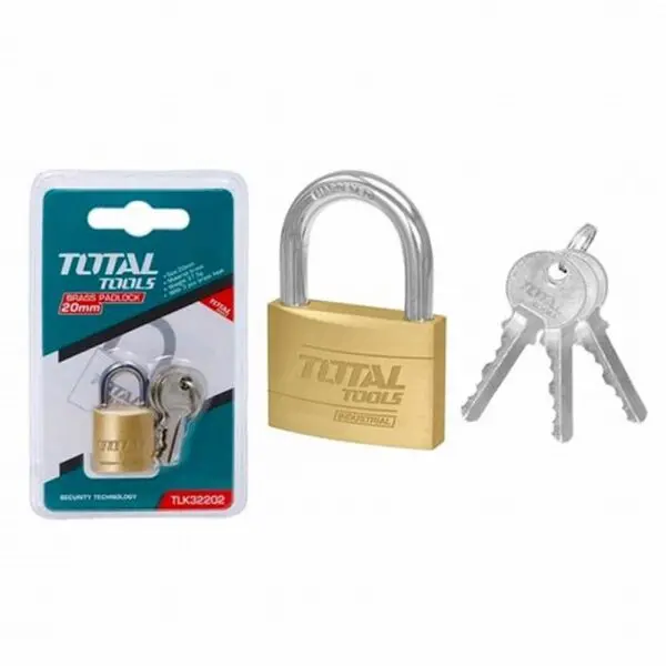 40G Heavy-Duty Brass Padlock – Total Tlk32202 1