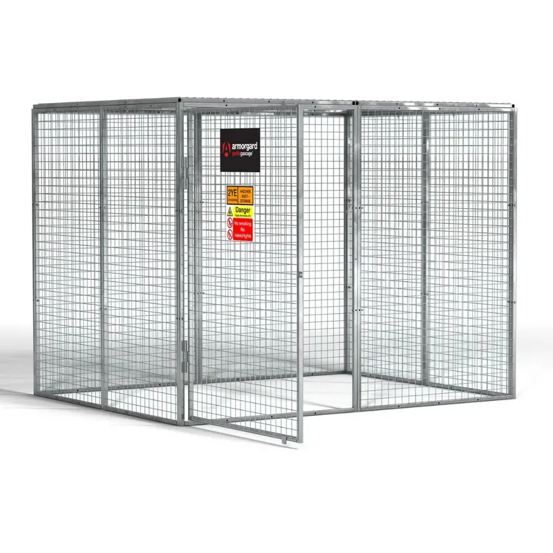 Armorgard Ggc10 Gorilla Gas Cage – 2412Mm X 1866Mm X 1831Mm Robust Outdoor Cylinder Enclosure 1