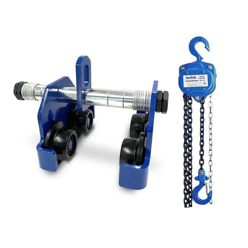 Auzgrip 1-Ton Girder Trolley And 3M Chain Block Kit (A18145 + A18109) 1