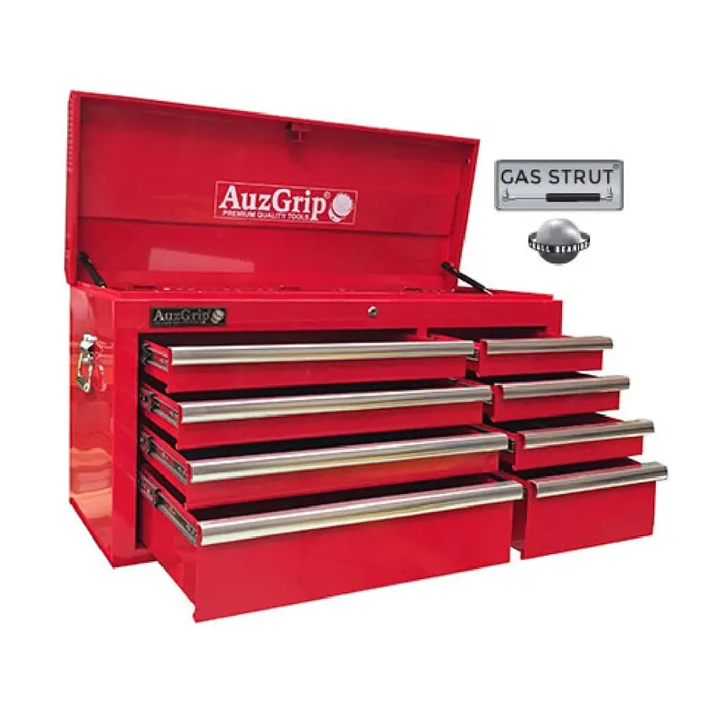 Auzgrip A00025 Red 8-Drawer Tool Chest Cabinet – 1051 X 412 X 553 Mm Durable Rolling Storage Unit 1