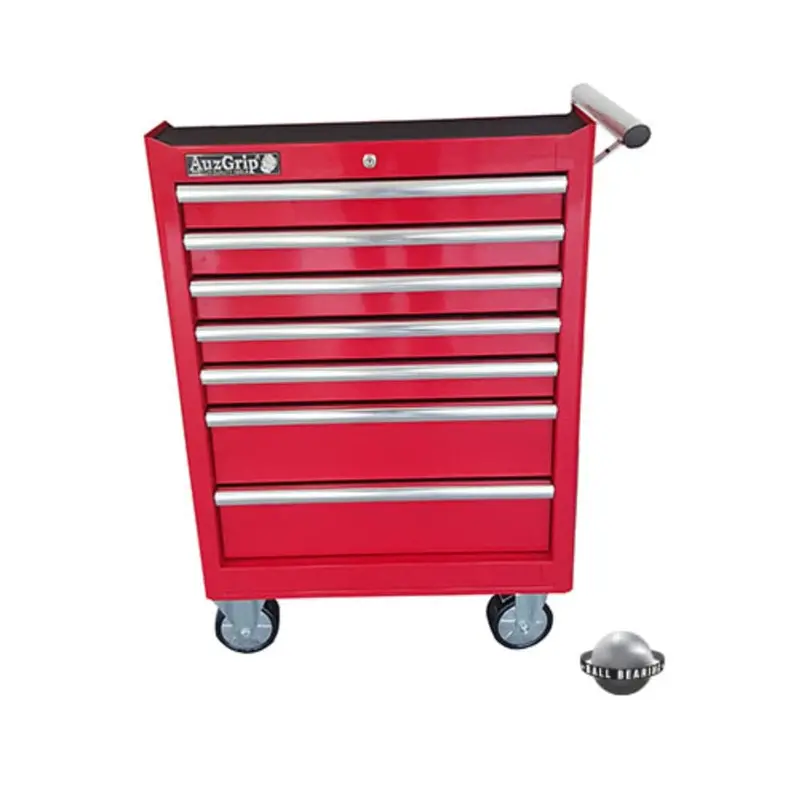 Auzgrip A00061 Red 7-Drawer Mobile Roller Cabinet – 680 X 472 X 855 Mm Heavy-Duty Storage 1
