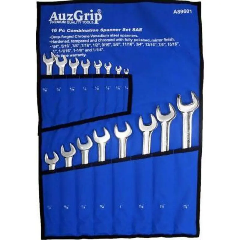Auzgrip A89601 16-Piece Sae Combination Wrench Set – Standard Imperial Measurement Tools 1
