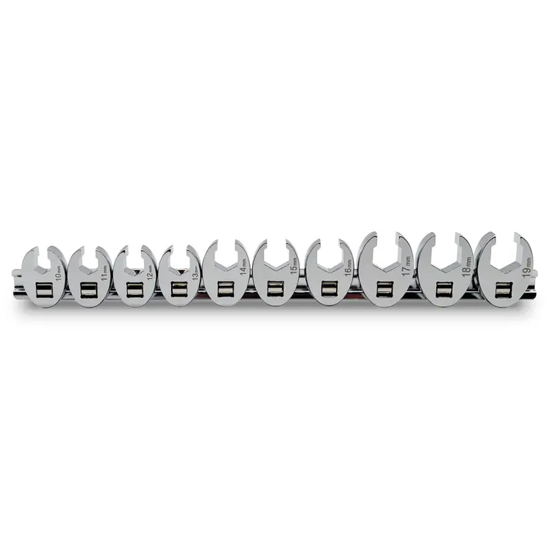 Auzgrip A90103 – 10-Piece Metric 3/8" Drive Crowfoot Flare Nut Wrench Kit 1