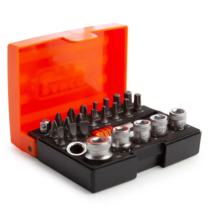 Bahco 26-Piece 1/4" Drive Socket & Bit Set – Ratchet, Extensions, And Precision Bits (Bah2058S26) 1