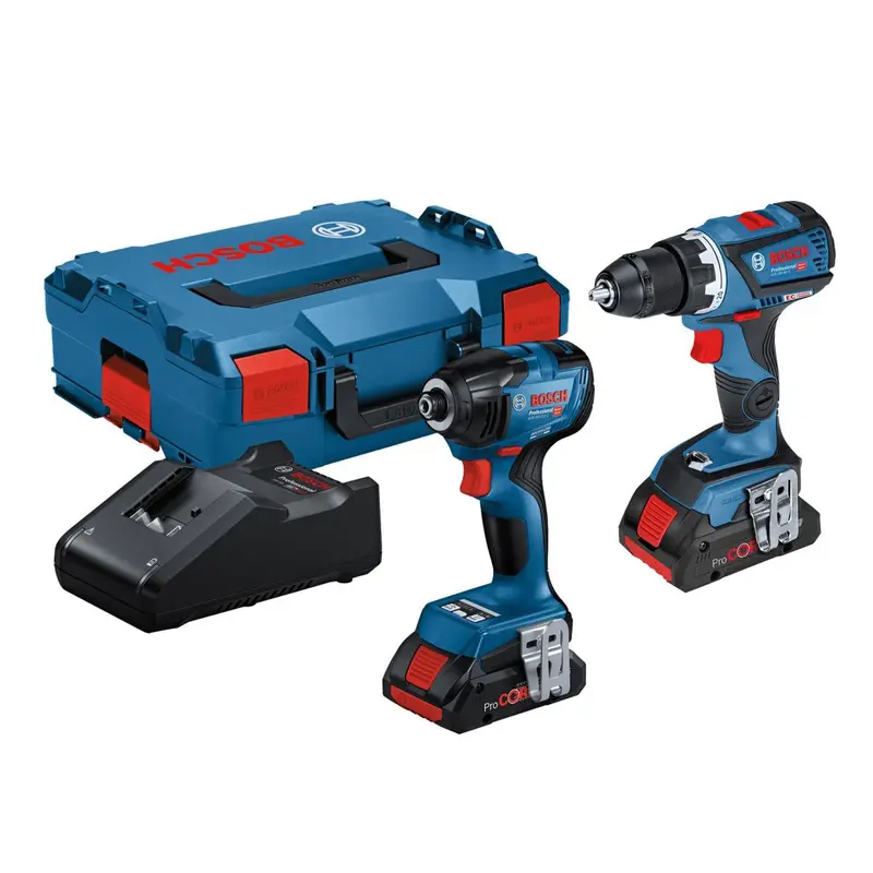 Bosch 18V Twin-Pack Kit – Two 4.0Ah Batteries + Charger In Carry Case 1