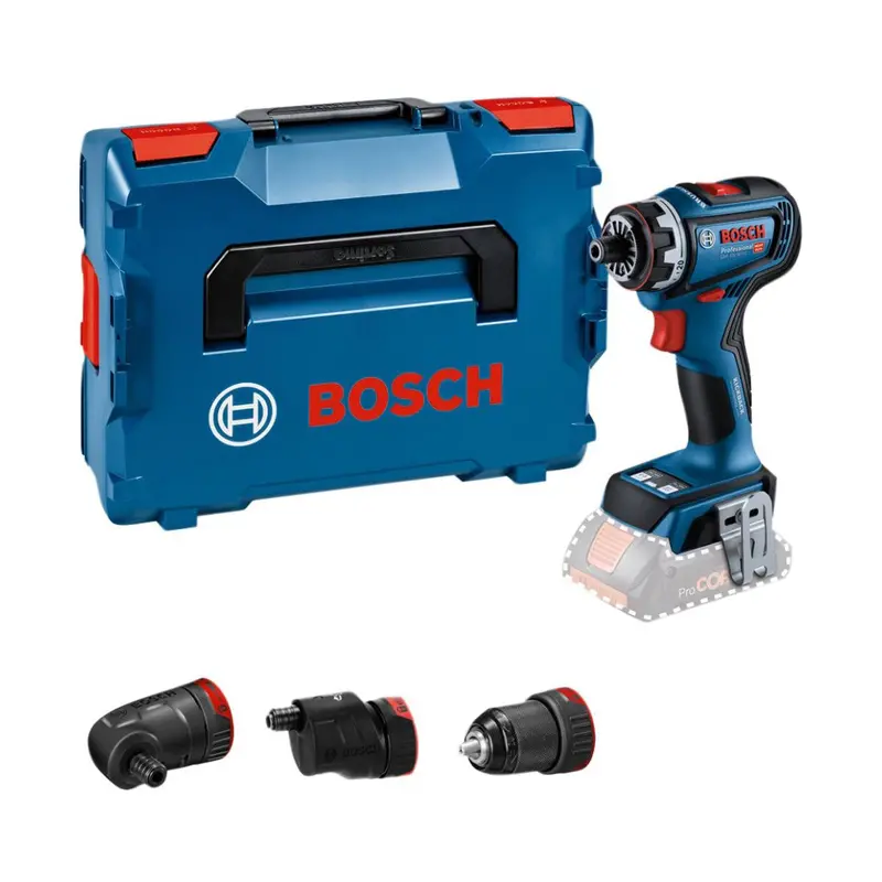 Bosch Gsr 18V-90 Fc Pro Flexiclick Cordless Drill Driver (Body Only) With 3 Interchangeable Attachments 1