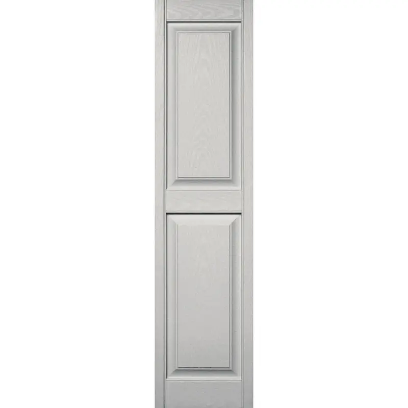 Builders Edge Paintable Vinyl Panel Shutters – 15 In. X 59 In., Two-Piece Set 1