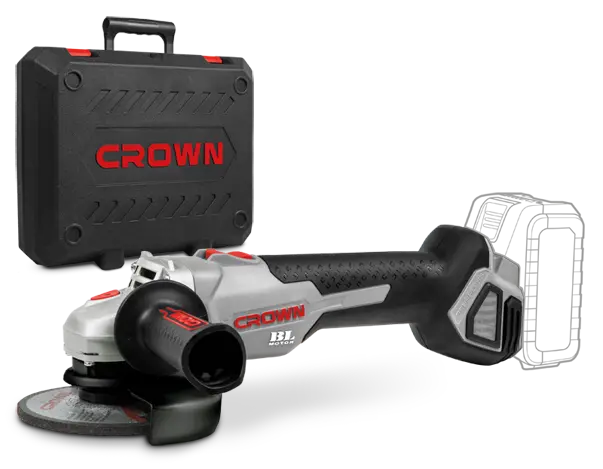 Crown Cordless 125 Mm (5") Angle Grinder – 18/20 V With Spare Battery 1