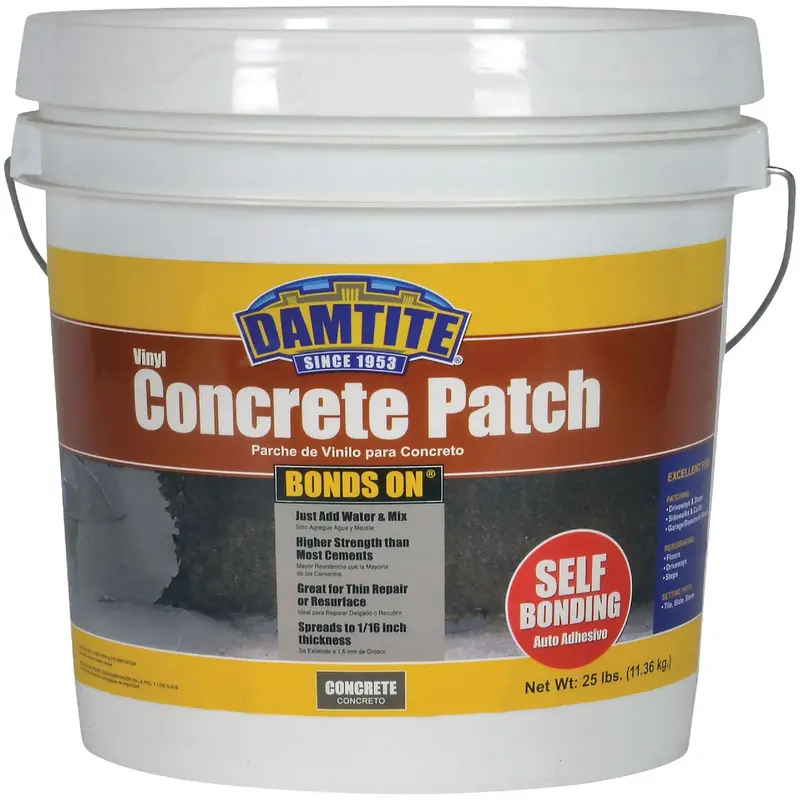 Damtite Bondson Vinyl Concrete Patch – 25-Pound Gray Ready-Mix Repair Compound 1