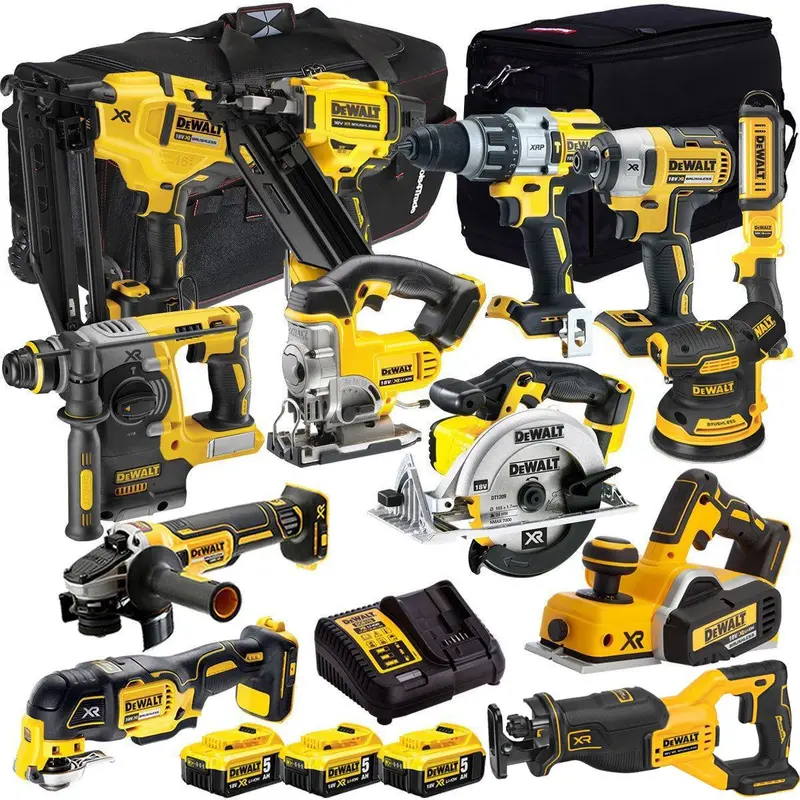 Dewalt 18V 13-Piece Cordless Power Tool Kit – Includes 3 × 5.0Ah Batteries & Charger (T4Tkit-12846) 1