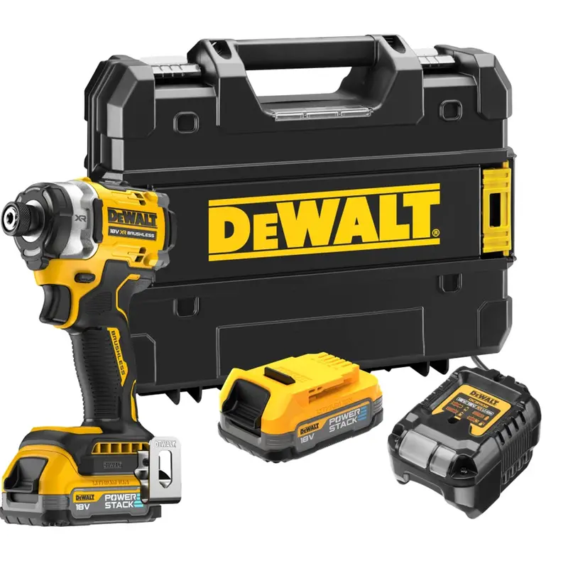 Dewalt Dcf860E2T 18V Brushless Impact Driver – Kit Includes Two 1.7Ah Powerstack Batteries, Charger, And Kitbox 1