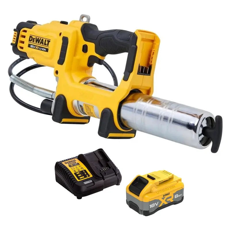 Dewalt Dcgg581N-Xj 18V Xr Grease Gun – 8.0Ah Battery & Charger Bundle 1