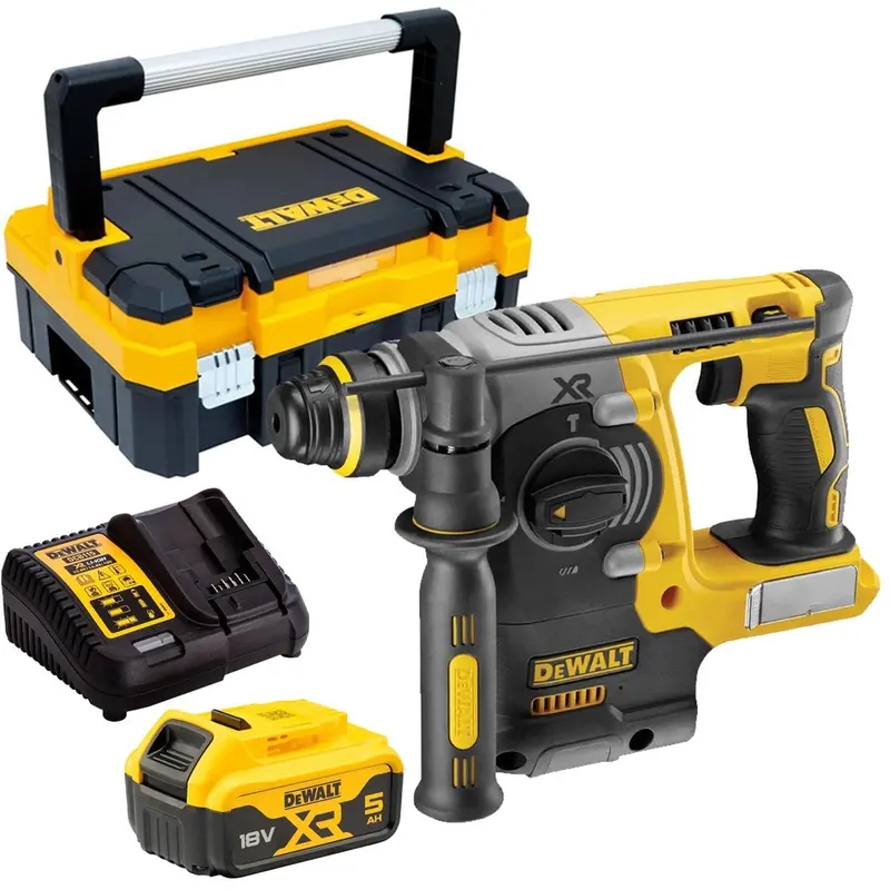 Dewalt Dch273N 18V Brushless Sds+ Rotary Hammer Drill – 5.0Ah Battery, Charger & Organiser Box 1
