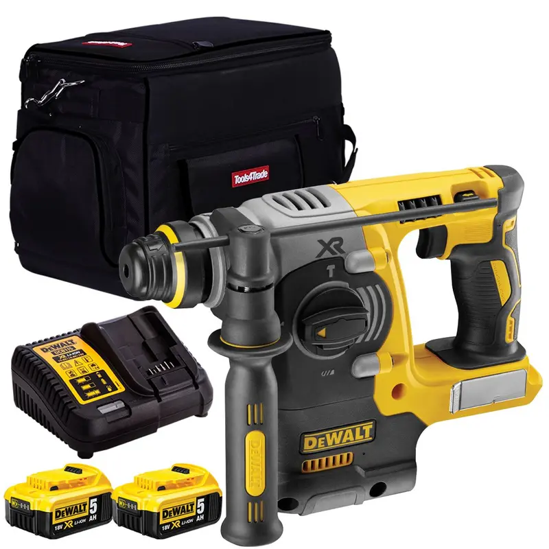 Dewalt Dch273N 18V Brushless Sds+ Rotary Hammer – Supplied With Dual 5.0Ah Batteries & Charger In Bag 1
