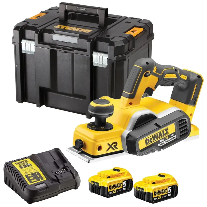 Dewalt Dcp580N 18V Brushless 82Mm Planer – Dual 5.0Ah Batteries, Charger & Carry Case 1