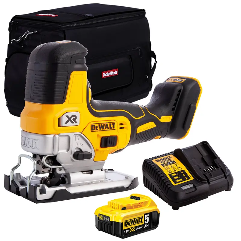 Dewalt Dcs335N 18V Brushless Grip Jigsaw Kit With 5.0Ah Battery, Charger, And 20-Inch Carry Bag 1