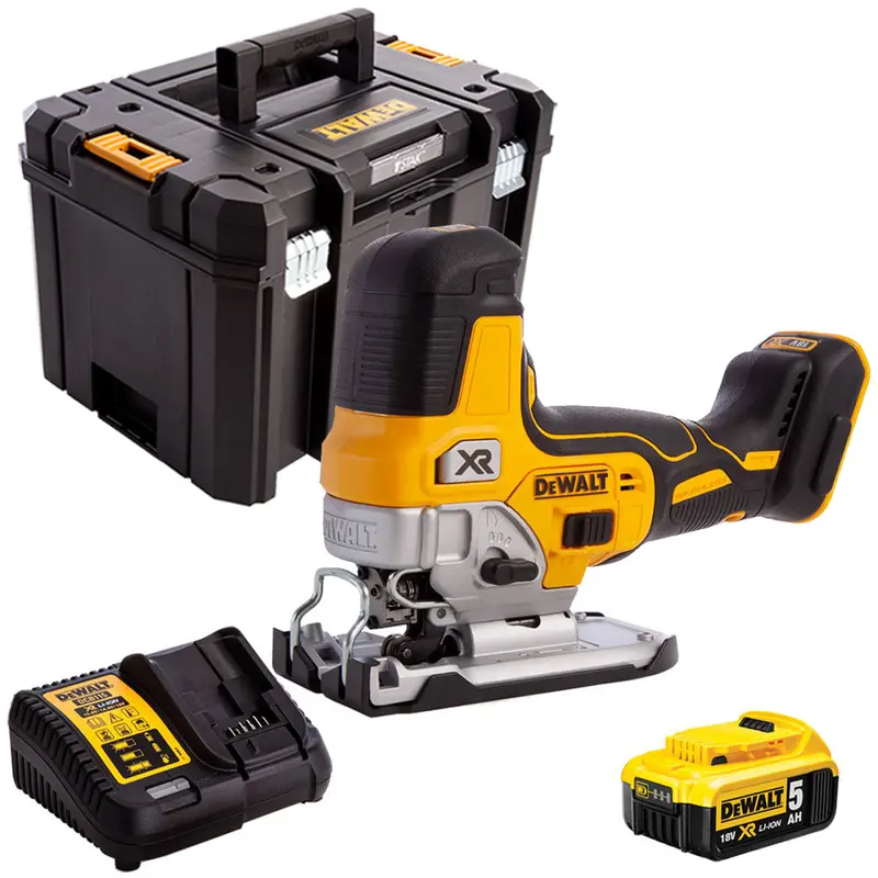 Dewalt Dcs335N 18V Brushless Grip Jigsaw Kit With 5.0Ah Battery, Charger, And Protective Case 1