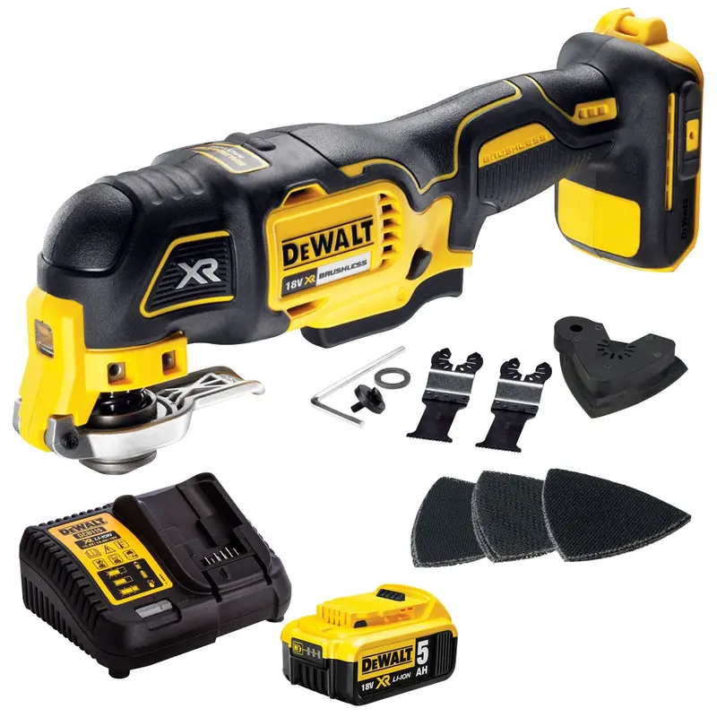 Dewalt Dcs355N 18V Xr Brushless Oscillating Multi-Tool Kit With 5.0Ah Battery And Charger 1