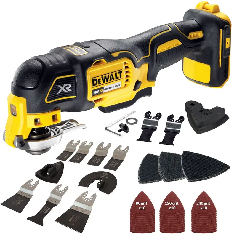 Dewalt Dcs355N 18V Xr Brushless Oscillating Multi-Tool With Accessory Set (No Battery) 1