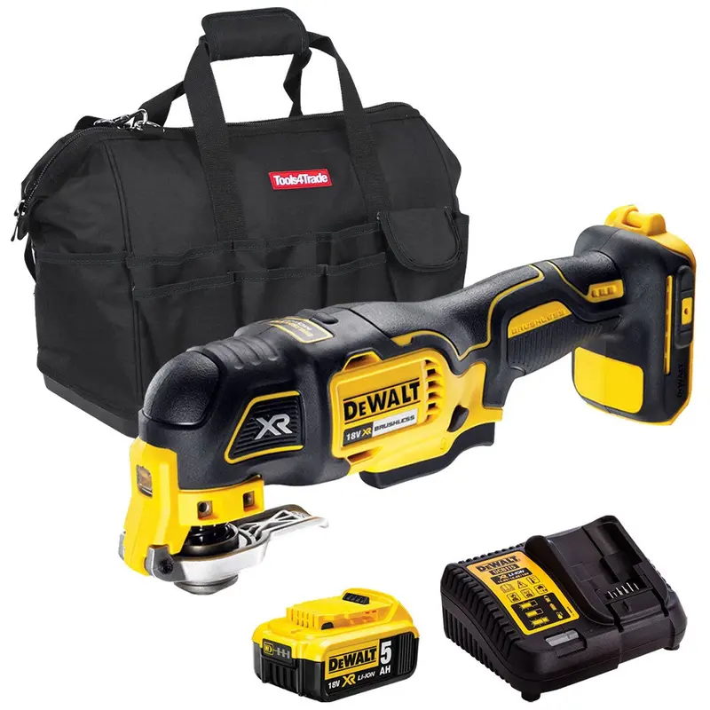 Dewalt Dcs356N 18V Brushless Oscillating Multi-Tool Kit With 5.0Ah Battery, Charger, And 18-Inch Carry Bag 1