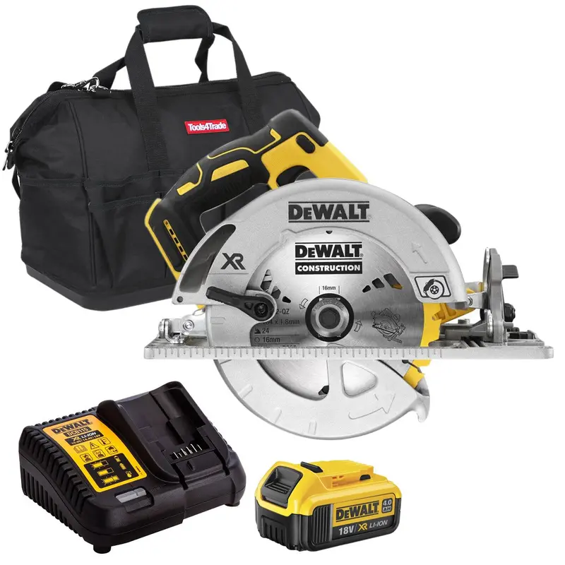 Dewalt Dcs572N 18V Xr Brushless 184Mm Circular Saw Kit With One 4.0Ah Battery, Charger & Carry Bag 1