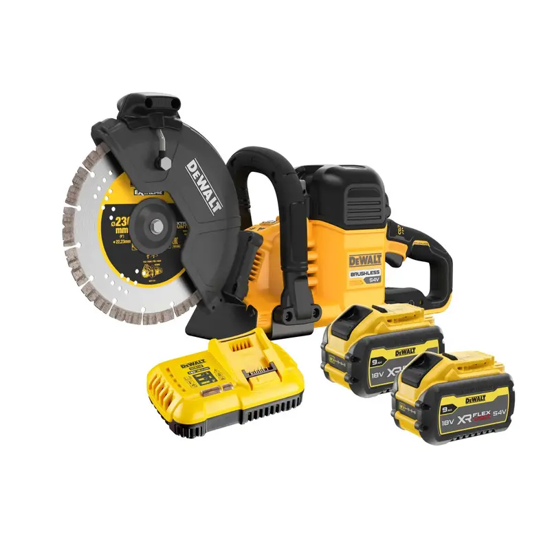 Dewalt Dcs691X2 54V Flexvolt Brushless 230Mm Cut-Off Saw Kit With Two 9.0Ah Batteries & Charger 1