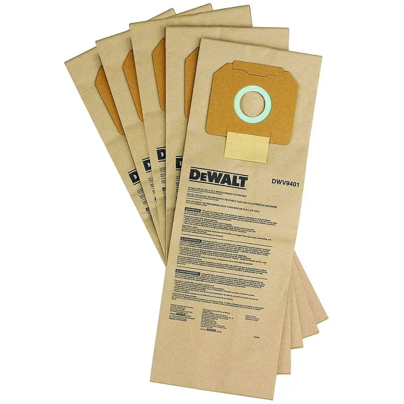 Dewalt Dcv9401-Xj Disposable Paper Dust Bags (Pack Of 5) For Dcv586M Extractor 1