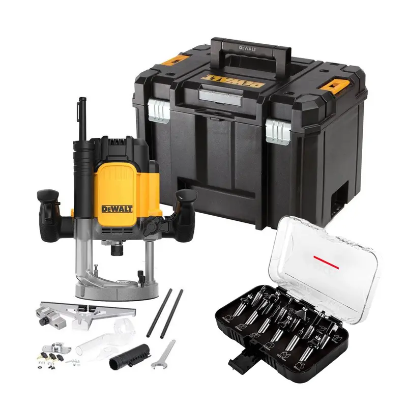 Dewalt Dwe625Kt 1/2-Inch Plunge Router – 2300W, 110V, Includes 12-Piece Cutter Set 1