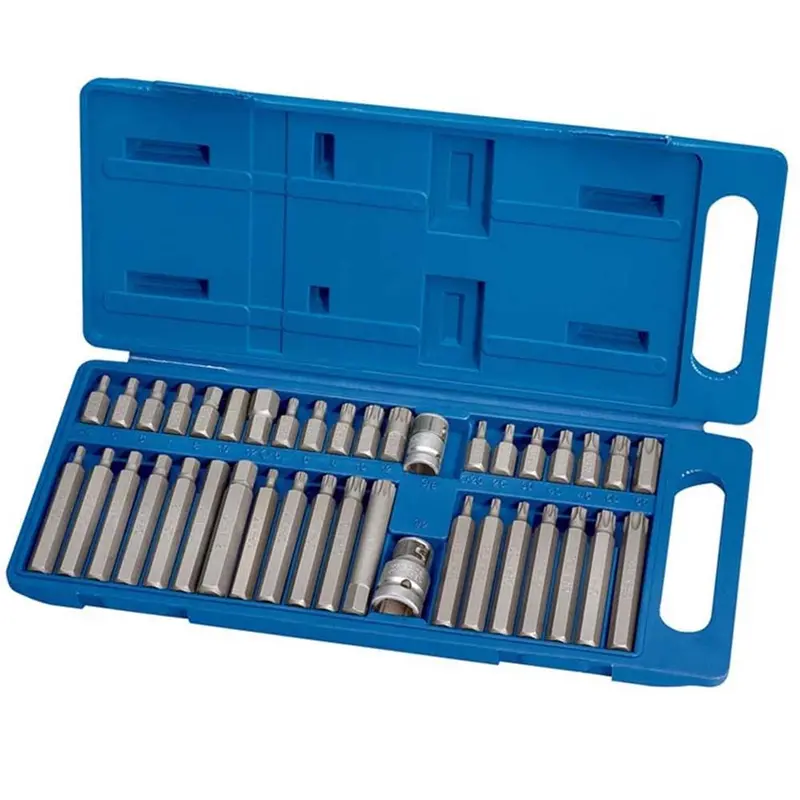 Draper 33323 40-Piece Hex & Spline Bit Set For Mechanics – Precision Fit 1