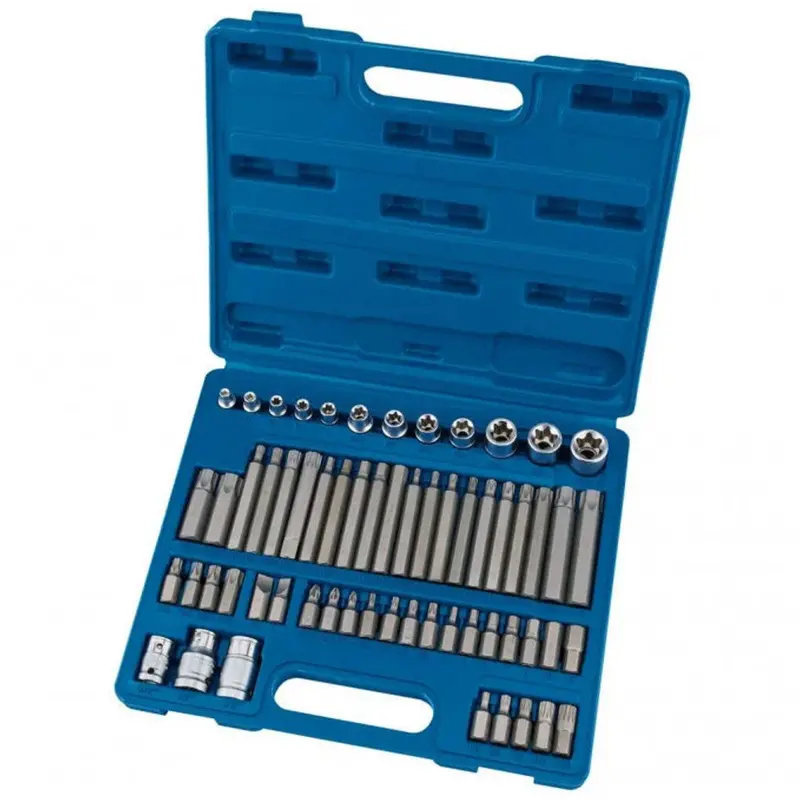 Draper 61-Piece Socket & Bit Set – Includes 3/8" And 1/2" Square Drive Mechanics Tools 1