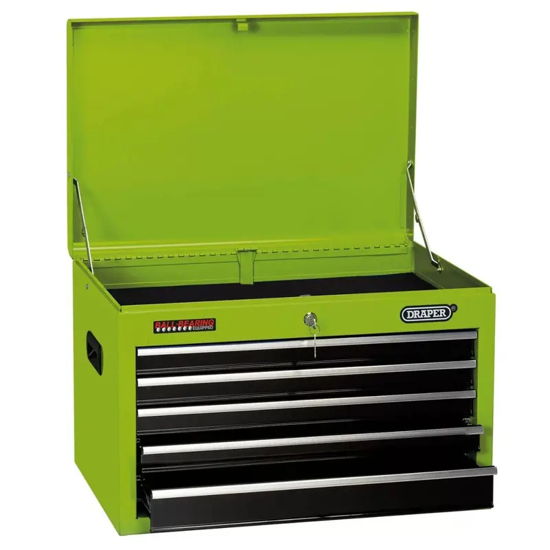 Draper Tc5D/G 5-Drawer Tool Chest – 26-Inch Wide, Green Powder-Coated Steel Storage 1