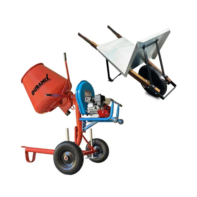 Duramix Dmbm35Honda 100L Honda-Powered Concrete Mixer + Dmftbw Brickies Wheelbarrow 1