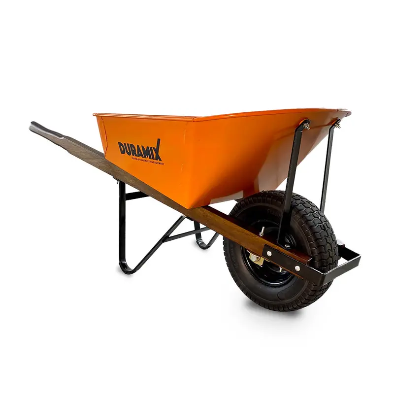 Duramix Dmfs100Ww 100L Wide-Wheel Bricklayer’S Wheelbarrow – Heavy-Duty Steel Tray 1