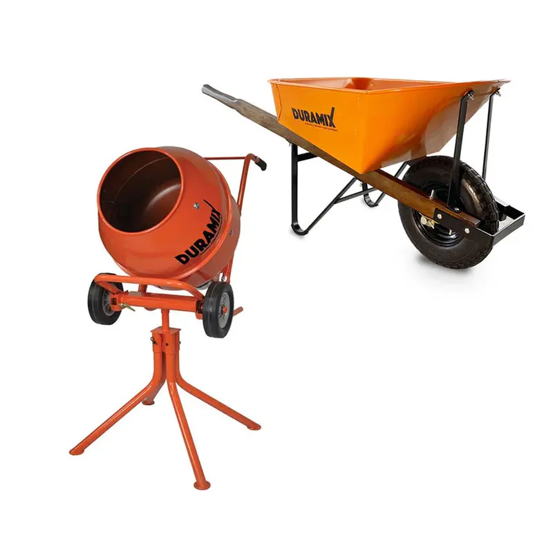 Duramix Dmhm22 85L Electric Cement Mixer + Dmfs100Ff Steel Wheelbarrow 1