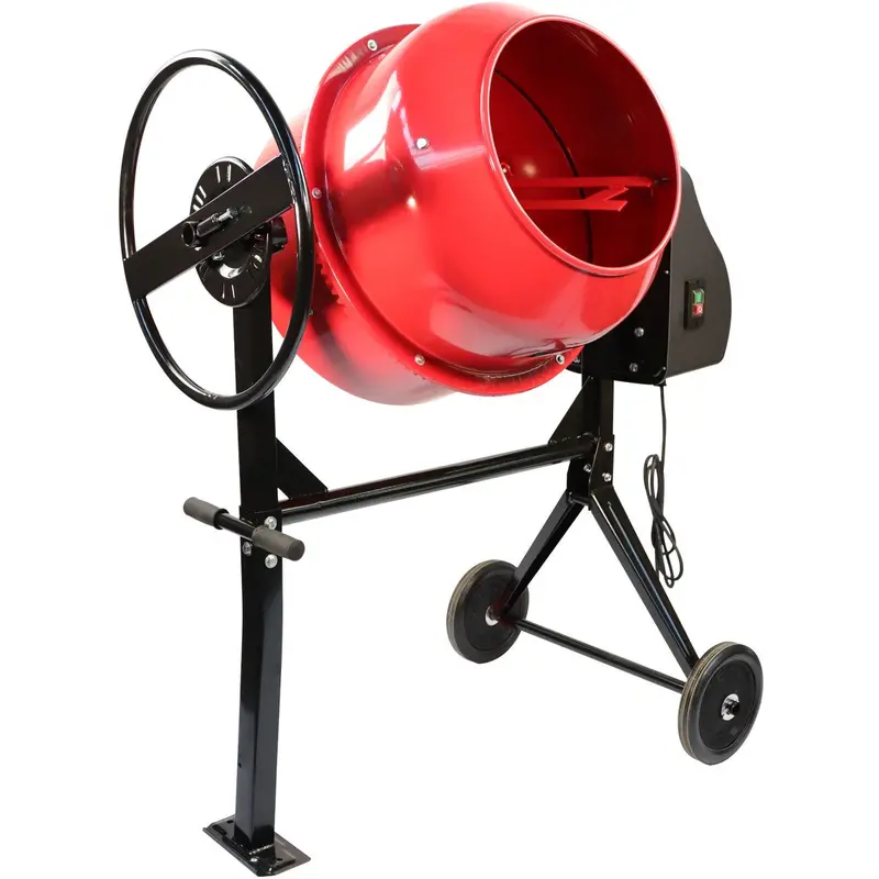 Excel 140L Portable Concrete Mixer – 230V, 550W, Wheeled Design For Easy Transport 1