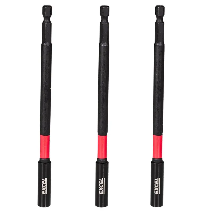 Excel 150Mm Magnetic Impact Bit Holder – 3-Pack In Blister Packaging 1