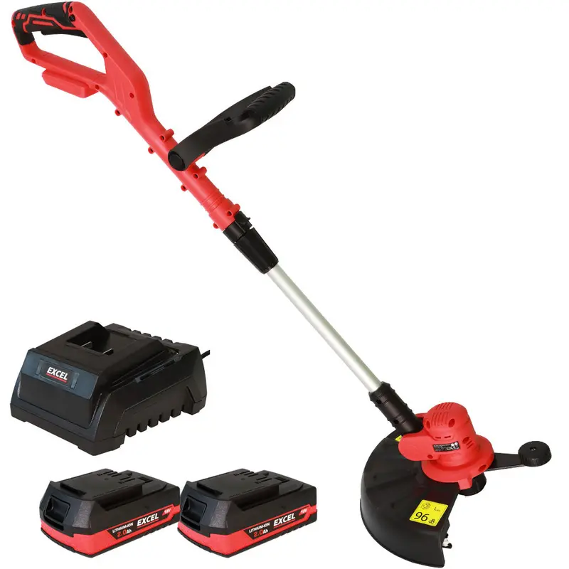 Excel 18V Cordless Grass Trimmer – Dual 2.0Ah Batteries & Fast Charger (Model Exl5237) 1