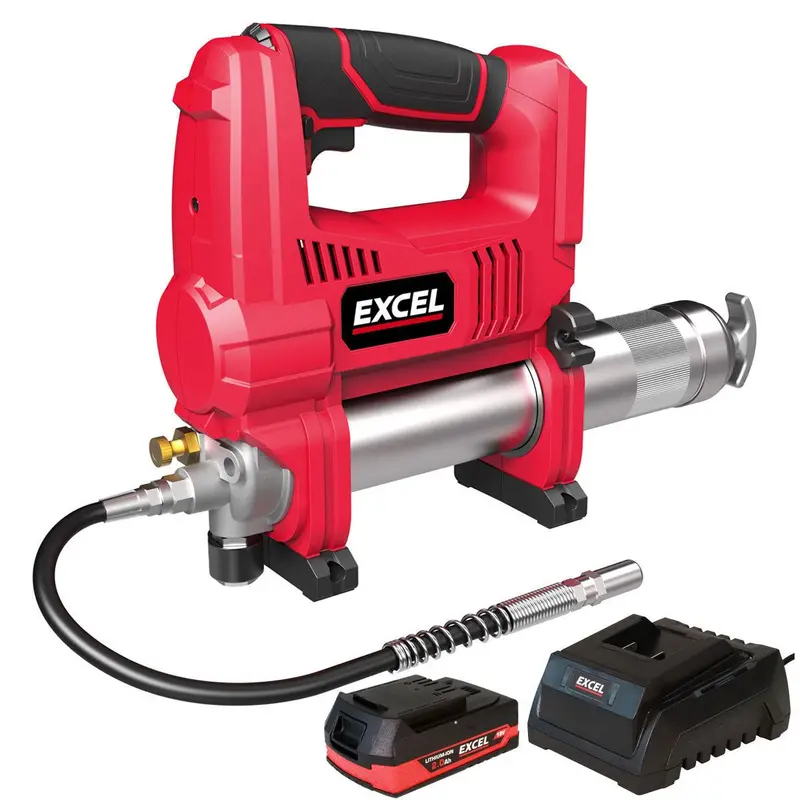 Excel 18V Cordless Grease Gun Kit With 2.0Ah Battery And Charger 1