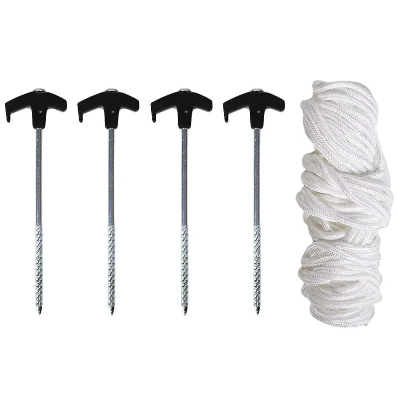 Excel Gazebo Anchoring Kit – Durable Rope And Ground Pegs For Outdoor Stability 1