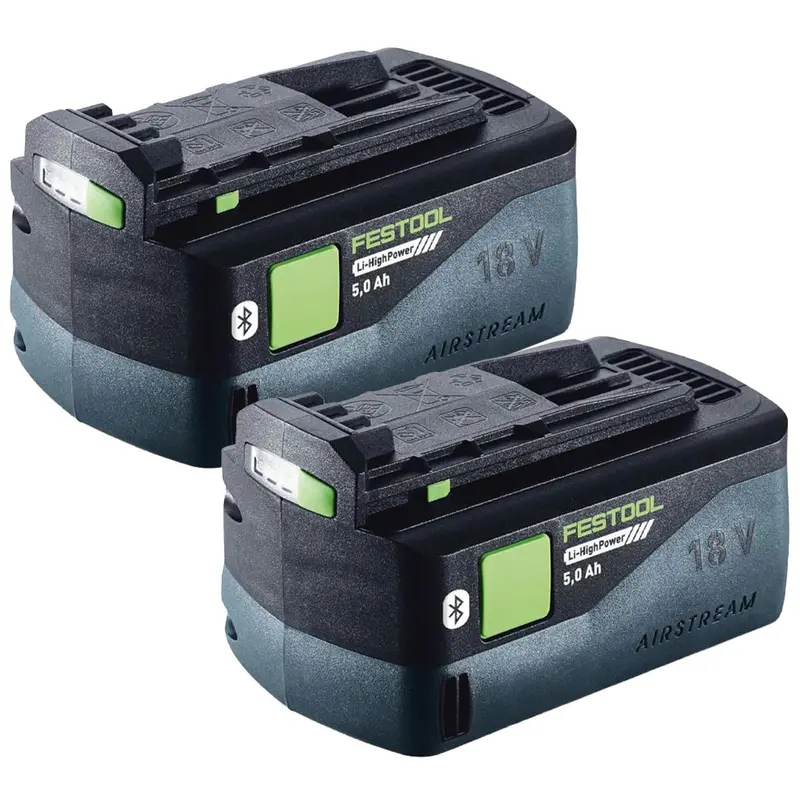 Festool Bp 18 Li 5.0Ah Hp-Asi High-Power Air Stream Battery – Bluetooth, 2-Pack (578519) 1