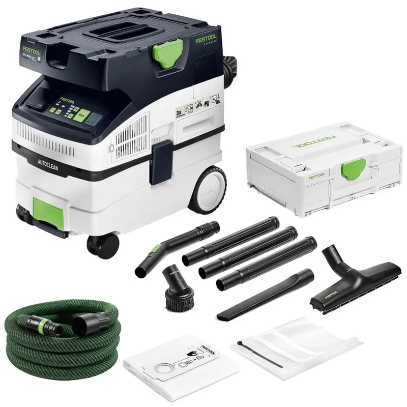Festool Ctl Midi I Ac 110V Mobile Cleantec Dust Extractor – Includes Compact Cleaning Set (577257), Model 578546 1