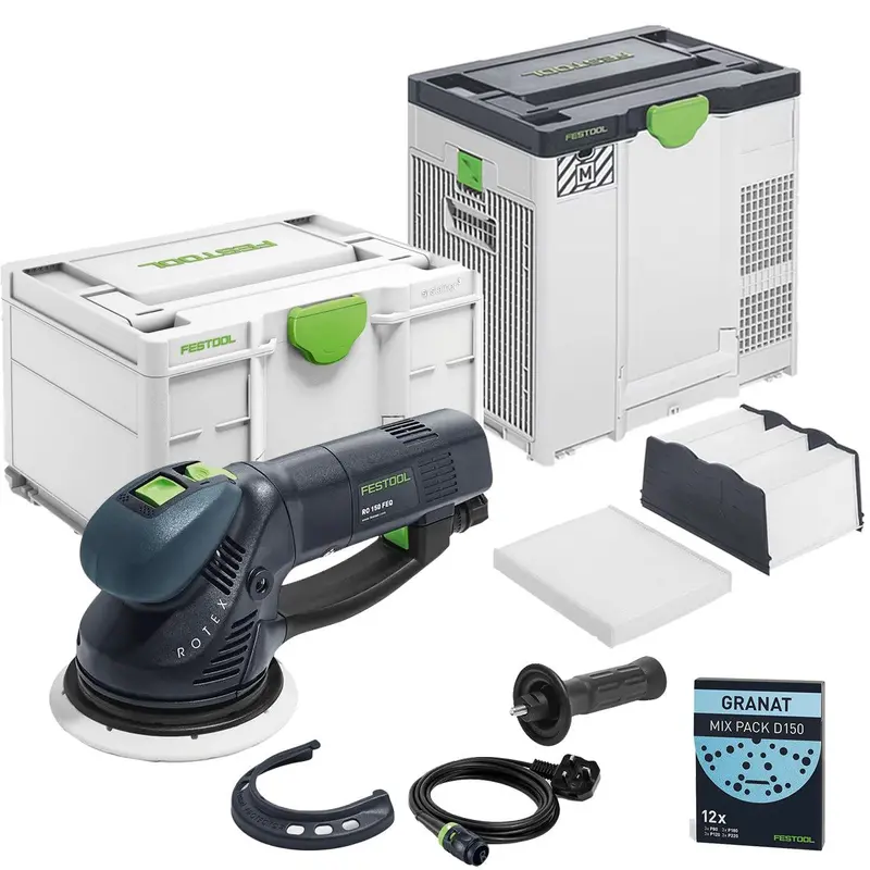 Festool Sys-Air M Air Purifier – 230V Uk, Paired With 150Mm Rotex Geared Eccentric Sander (577785 + 576020) 1