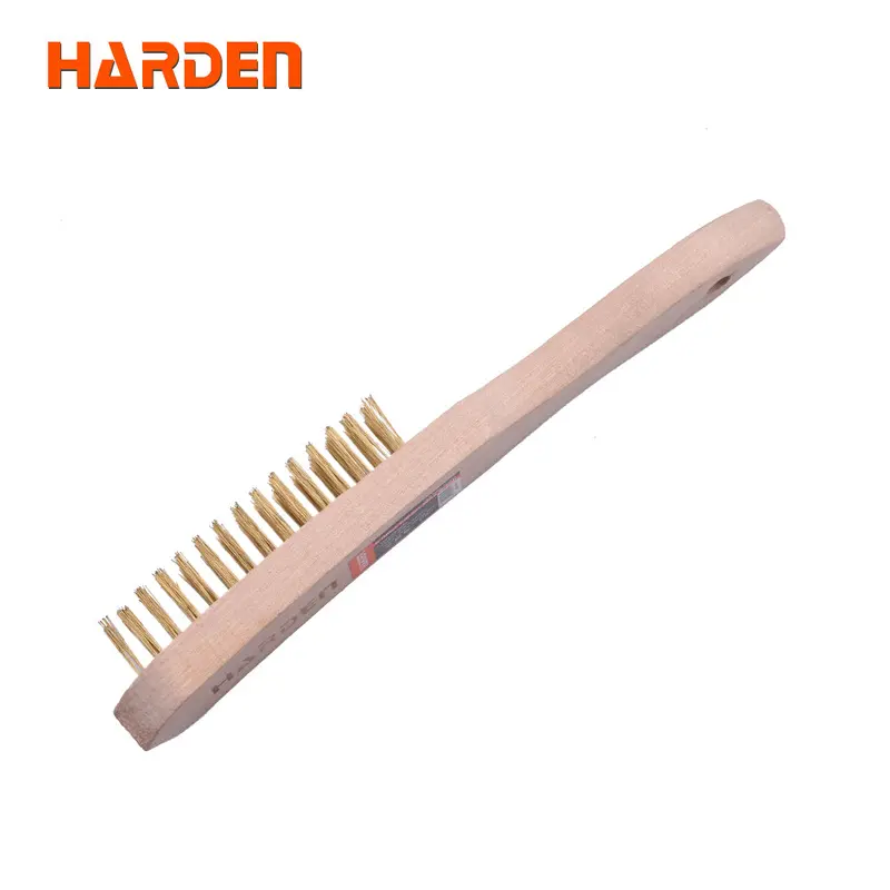 General-Purpose Steel Wire Brush – Wood Handle, 3-Row Bristles 1