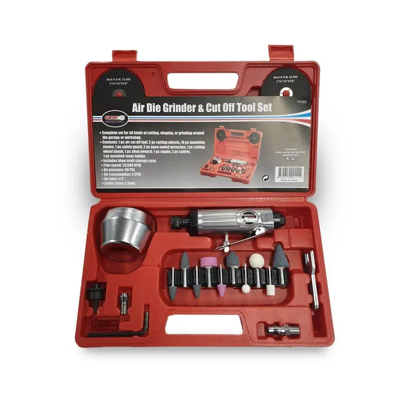 Grip 14165 Pneumatic Die Grinder And Cut-Off Tool Combo Kit 1