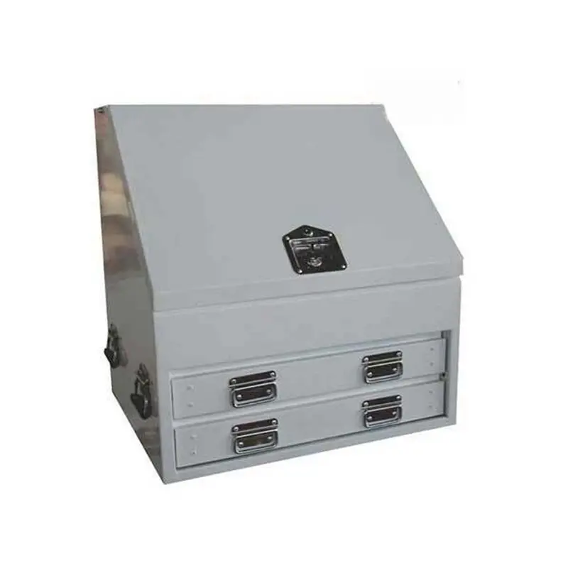 Grip 29278 Dual-Drawer Off-Road Truck Toolbox – 700 × 600 × 750 Mm, White Steel Construction 1