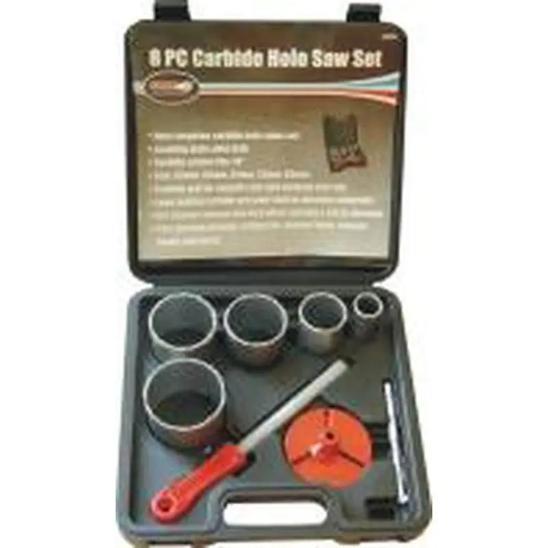 Grip 42050 8-Piece Carbide-Tipped Hole Saw Set For Metal & Hard Materials 1