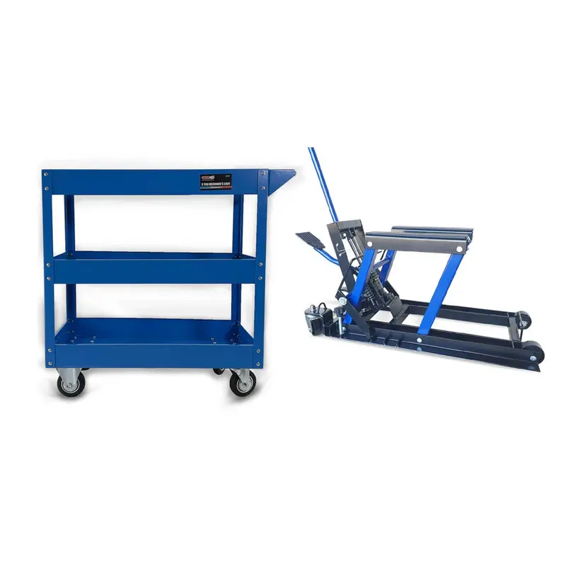 Grip 44515 Atv & Motorcycle Lift Table + 52025 Mobile Service Trolley Cart 1