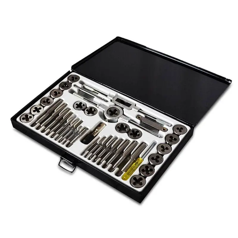 Grip 53260 40-Piece Metric Tap And Die Set – Robust Tungsten Alloy Kit For Machinists & Mechanics 1