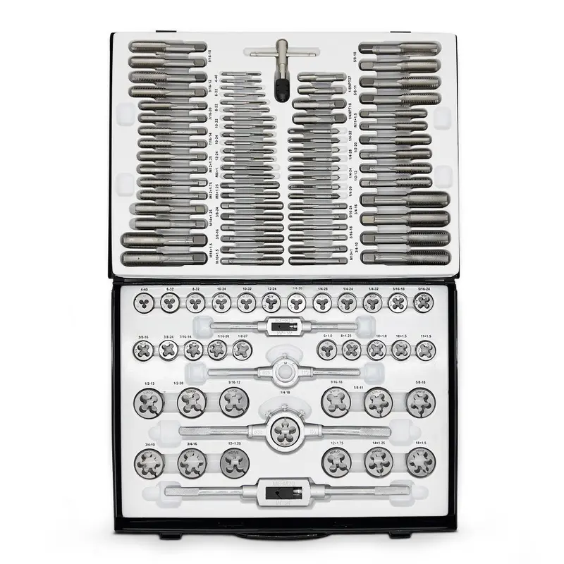 Grip 53302 110-Piece Tap And Die Set – Comprehensive Metric & Sae Thread Cutting Kit In Steel 1
